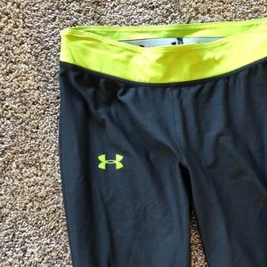 Neon green and black UA Leggings
